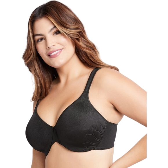 Bali NEW Live It Up Seamless Underwire Bra Petal Pattern Black Size 36C - Picture 16 of 16